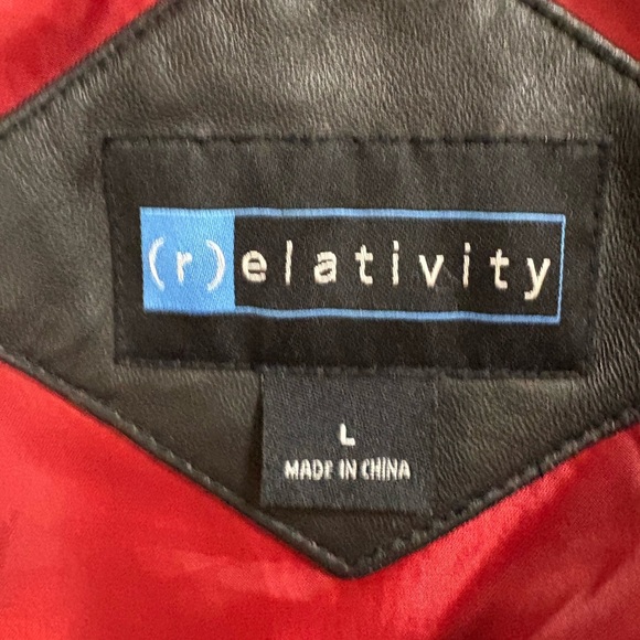 Relativity Men's Black Jacket with Red Lining - Picture 2 of 3